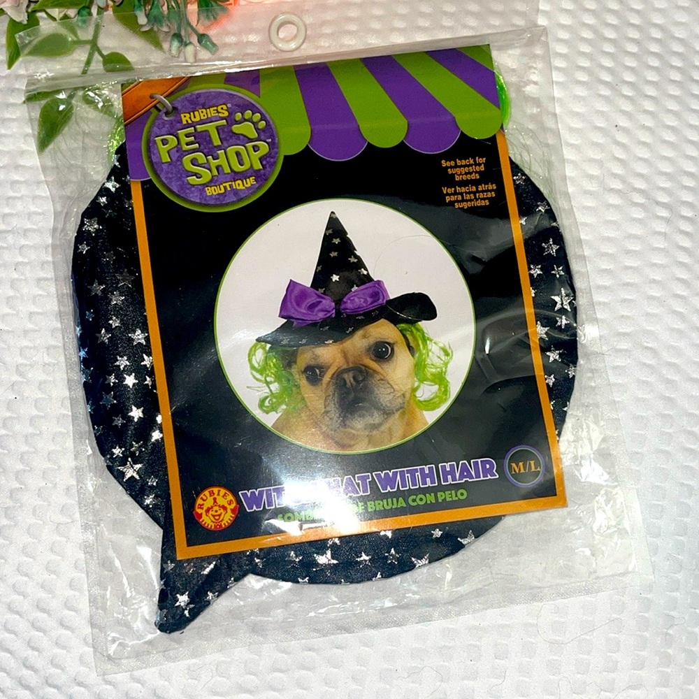 Rubie's Pet Shop Witch Hat with Hair